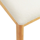 Dining Chair 2 pcs Natural and White Solid Rubberwood 42020401