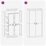 Storage Cabinet Anthracite 90 x 40 x 180 cm Steel 3406168
