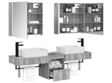 Bathroom Cabinet Set 5 pcs Grey Sonoma Engineered Wood 3406332