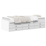 Bed Frame with Storage White 80 x 200 cm Engineered Wood 3429645