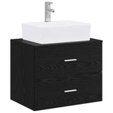 Bathroom Furniture Set Black Oak Engineered Wood 3404383