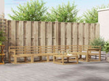 Outdoor Sofa Set 7 pcs White Solid Acacia Wood 3387723