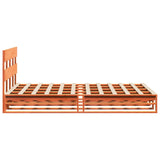 Bed Frame without Mattress Wax Brown 120x200 cm Solid Wood Pine 3302293