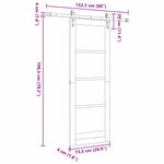 Sliding Door Manual ORKDAL White 73.5 x 198.5 cm Wood and metal 3332436