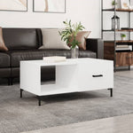 ZNTS Coffee Table High Gloss White 90x50x40 cm Engineered Wood 829214