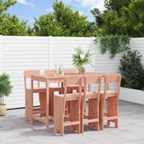 Garden Bar Set Natural Wood Solid Douglas Fir Wood Large Footrest 3157816