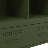Highboard Olive Green 68x39x101.5 cm Steel 843106