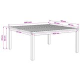 Coffee Table Natural 100 x 100.5 x 45 cm Solid Acacia Wood 901242