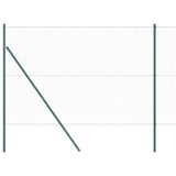 Fence with Posts Green 1.6 x 50 m PVC-coated steel 3352726