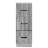 Drawer Cabinet Grey Sonoma 33 x 34.5 x 87 cm Engineered Wood 895311