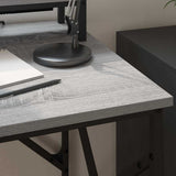 Desk with Shelf Grey Sonoma 100 x 50 x 86.5 cm Engineered Wood 859398