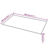 Table Top Tempered Glass Rectangular 1200x650 mm 244622
