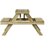 Picnic Table 105x134x75 cm Impregnated Wood Pine 832571