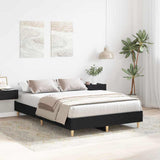 Bed Frame Black Oak 193 x 123 x 25 cm Engineered Wood 862859