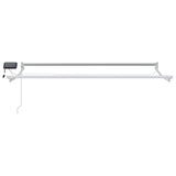 Manual Retractable Awning with LEDs Beige and White 3.5 x 2 m 3419221