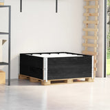 Pallet Collars 2 pcs Black 100x100 cm Solid Wood Pine 4010290