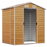 Garden Shed Light brown Galvanised steel Large Garden Shed 3188275