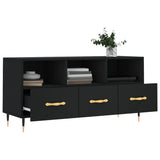 TV Cabinet Black 102x36x50 cm Engineered Wood 829013