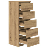 Sideboard with Drawers Artisan Oak 37.5x35x99 cm Engineered Wood 861768