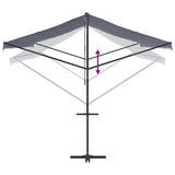 Free Standing Awning Blue and White 600x300 cm Fabric and Steel 368934