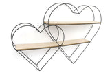 Double Heart Wall Shelf 83cm S-SY0028