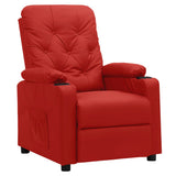 Recliner Chair Wine Red Faux Leather 339128