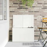 Outdoor Storage Box White 80 x 50.5 x 50 cm Steel 874568