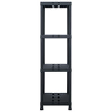 Storage Shelf Racks 2 pcs Black 220 kg 90x40x138 cm Plastic 276262