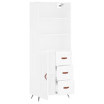 Highboard White 69.5x34x180 cm Engineered Wood 3189989