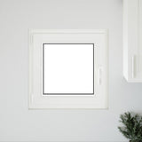 Basement Window RISOR 60 x 60 cm PVC and Glass White 42047231