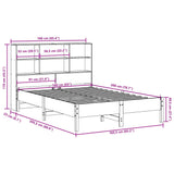 Bookcase Bed without Mattress White 160x200cm Solid Wood Pine 3322865