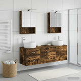 Bathroom Furniture Set 5 pcs Smoked Oak 3407003