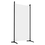 5-Panel Room Divider White 433x180 cm Fabric 350266