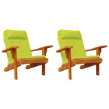 Chair Cushions Plain 2 pcs Bright Green 58 x 77 x 4.5 cm 361841