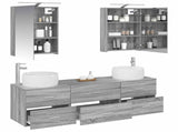 Bathroom Furniture Set 5 pcs Grey Sonoma 3406996