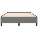 Bed Frame without Mattress Dark Grey 135x190 cm Double Double Fabric 349858