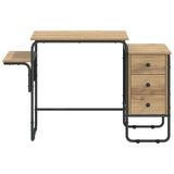 Desk with Storage Artisan Oak 120 x 50 x 75 cm 8008001