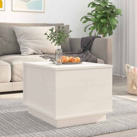 Coffee Table White 40x50x35 cm Solid Wood Pine 813411