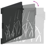 Garden Gate with Lock Black 110 x 105 cm Powder-coated steel 42015889