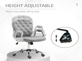 Office Chair, Swivel Desk Chair, Velvet Vanity Chair with Adjustable Height and Rolling Wheels for T3398P328191