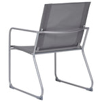 4 Piece Garden Lounge Set Fabric & Steel Grey 44351