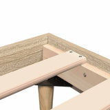 Bed Frame without Mattress Sonoma Oak 75x190 cm Small Single Engineered Wood 832104