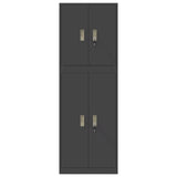 Storage Cabinet 2 pcs Black 60 x 40 x 175 cm Steel Lockable 3438753