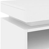 Bedside Cabinet with LED Lights White 40x39x48.5 cm 836784
