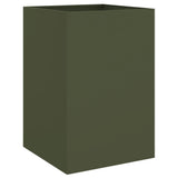 ZNTS Planter Olive Green 52x48x75 cm Steel 841586