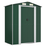 Garden Shed Green 192x108x223 cm Galvanised Steel 319267