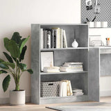 Bookcase Concrete Grey 80x24x109 cm Engineered Wood 857838