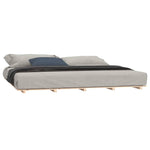 ZNTS Bed Frame without Mattress 200x200 cm Solid Wood Pine 824558