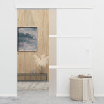 Sliding Door with Soft Stops ESG Glass and Aluminium 90x205 cm 288056