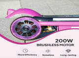 Electric Scooter for Kids Aged 6-14 Years, with Colourful Lights, Purple T3398P349461
